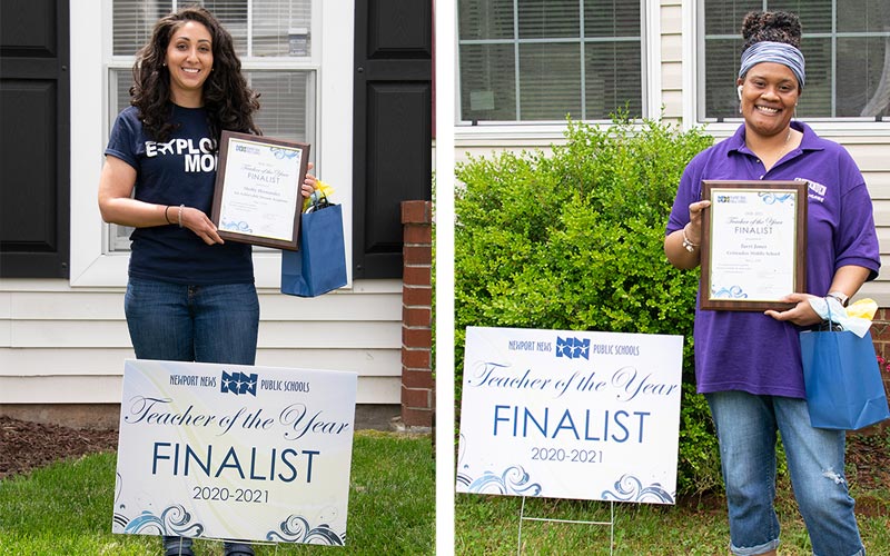 L to R: Shelby Hernandez of An Achievable Dream Academy and Tarri Jones of Crittenden Middle